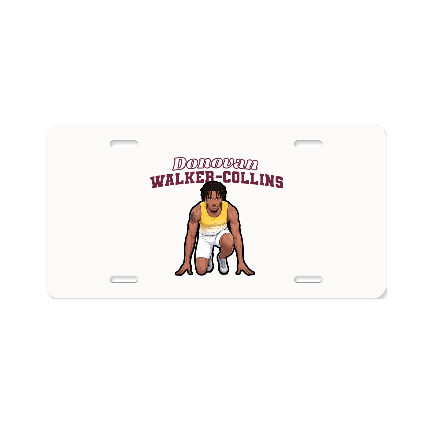 License Plate — Name Arch in Classic