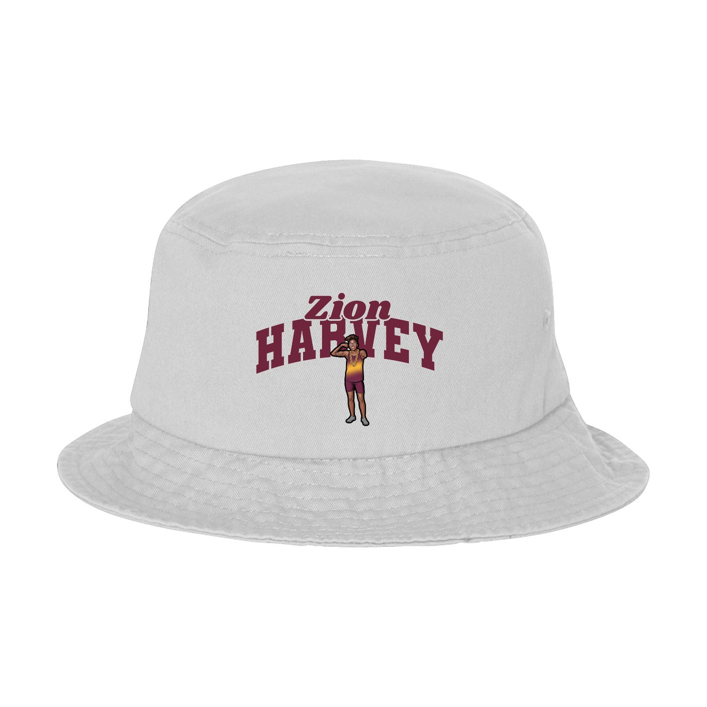 Bucket Cap — Signature Arch in White