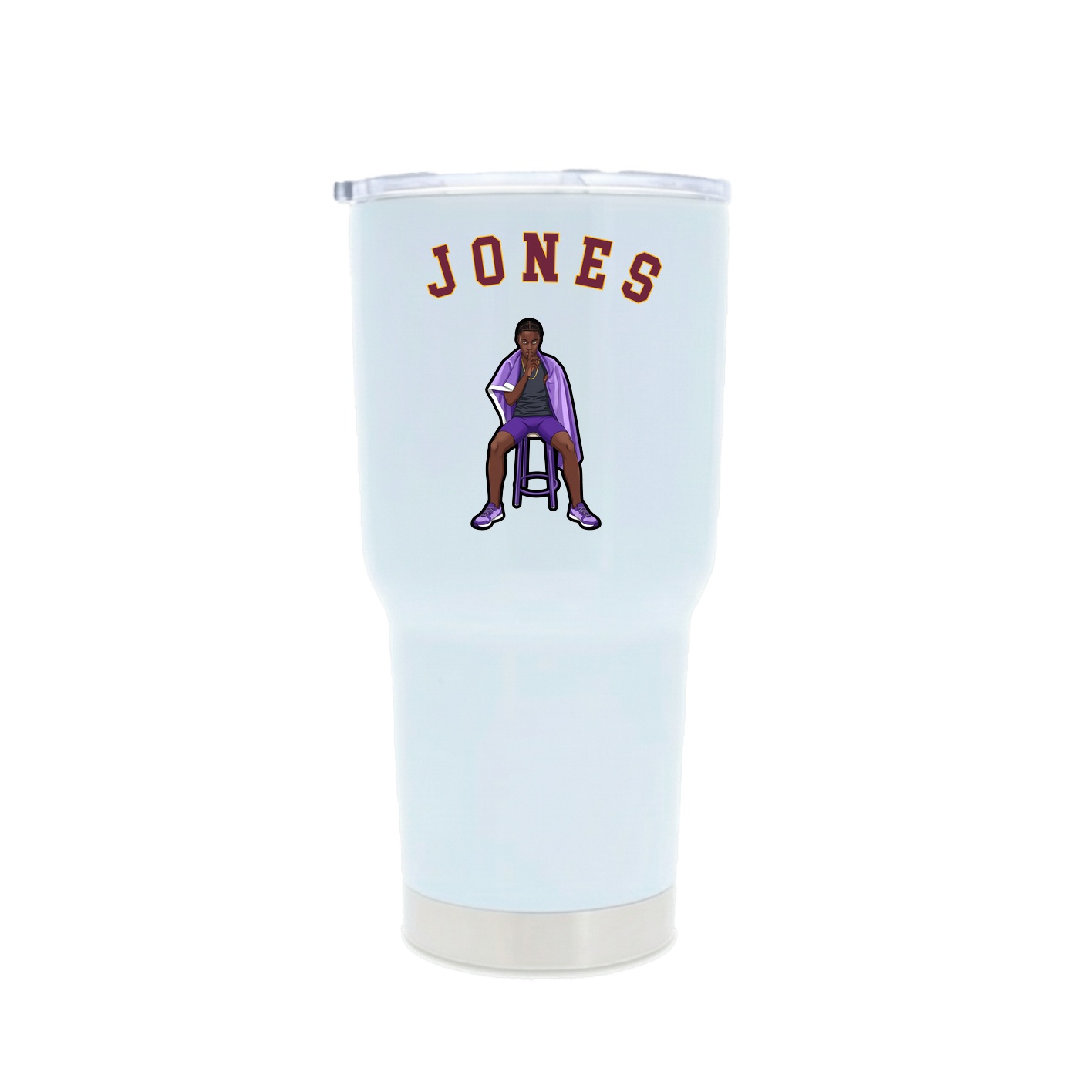 30oz Stainless Steel Tumbler — Shirsey Arch in White