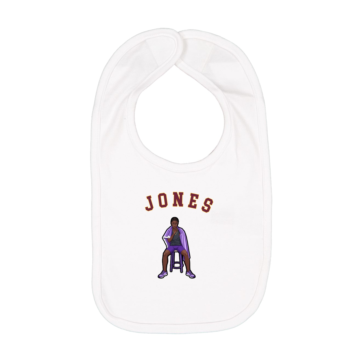 Infant Bib — Shirsey Arch in White