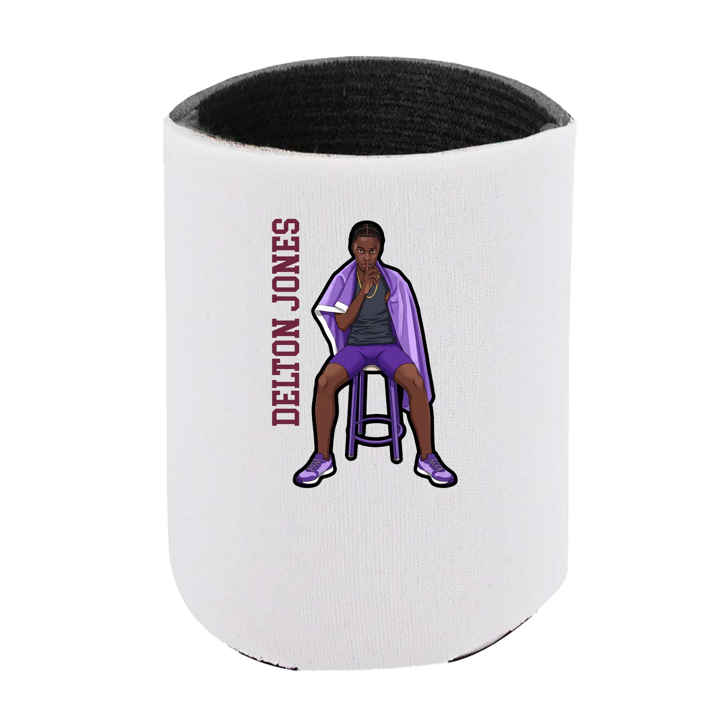 Can Holder — Name Vertical in White