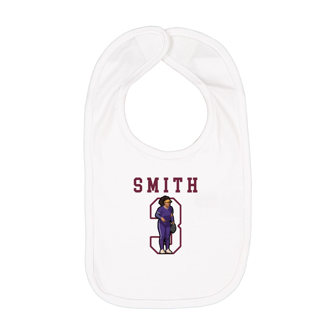 Infant Bib — Shirsey in White