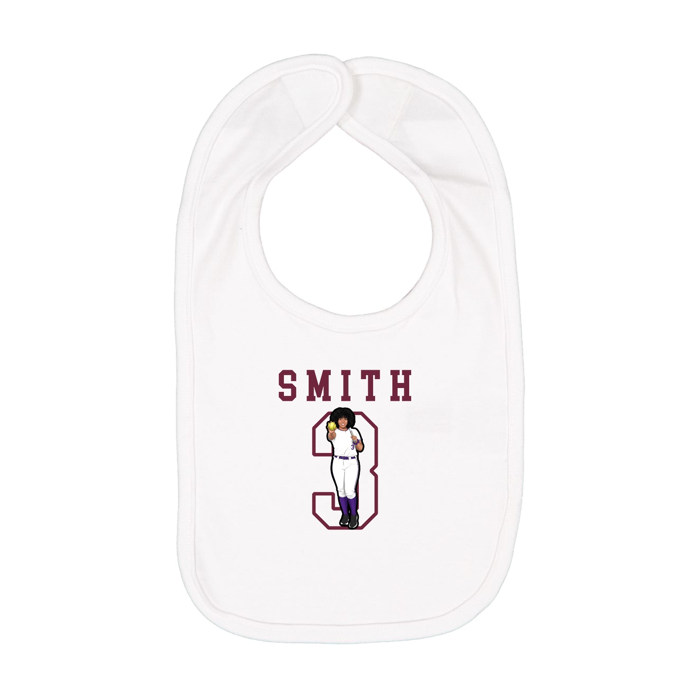Infant Bib — Shirsey in White
