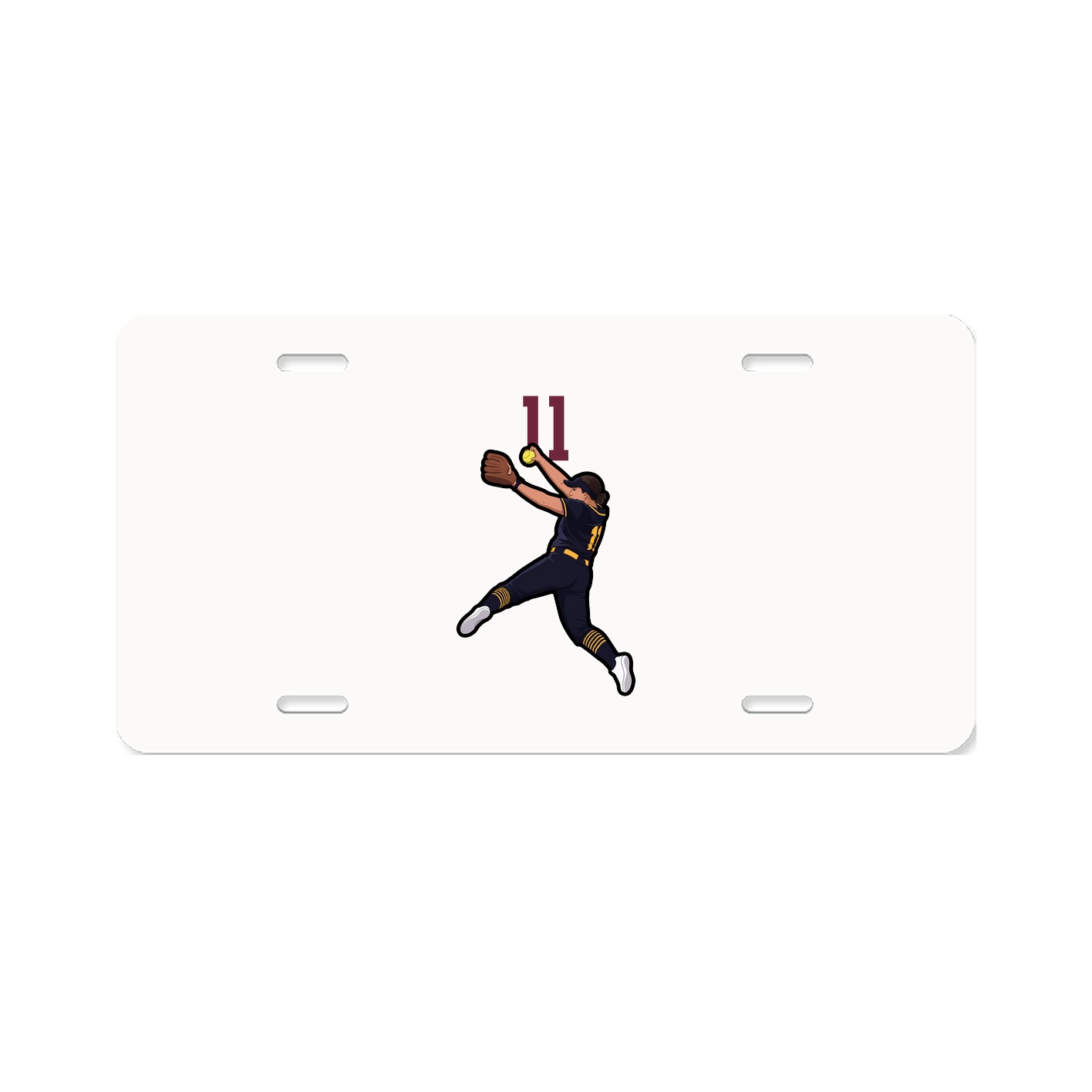 License Plate — Number Top in Classic