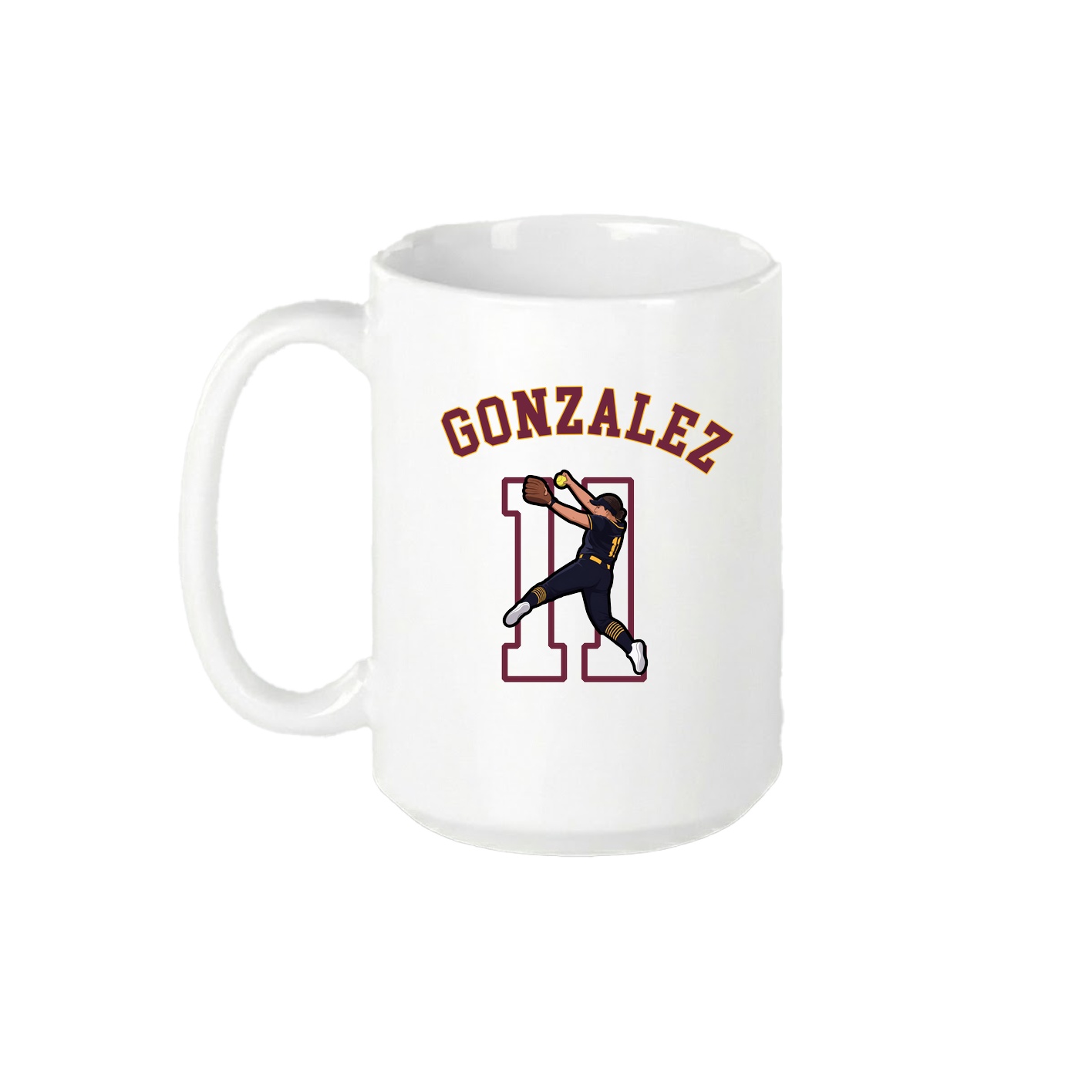 15oz Coffee Mug — Shirsey Arch in White