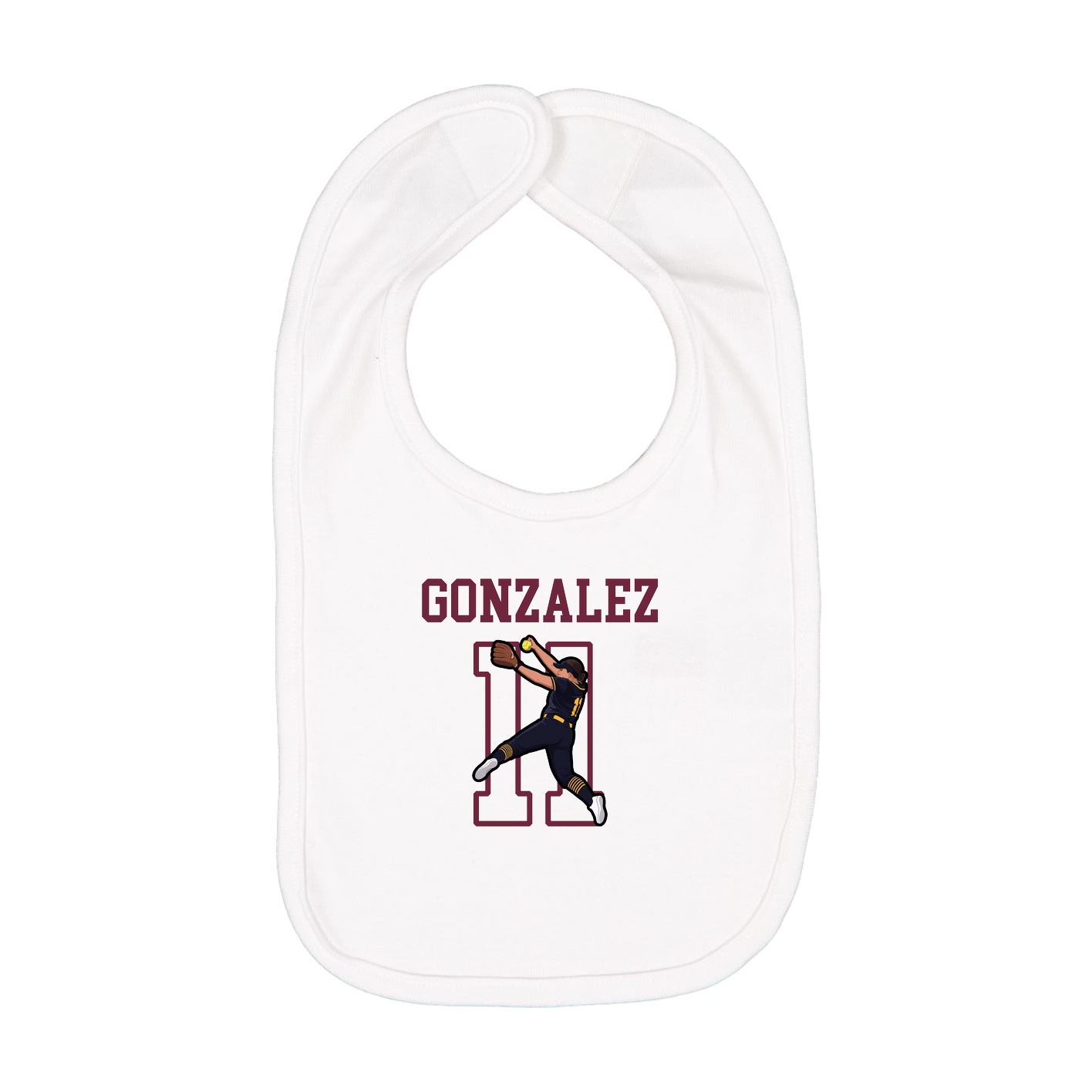 Infant Bib — Shirsey in White