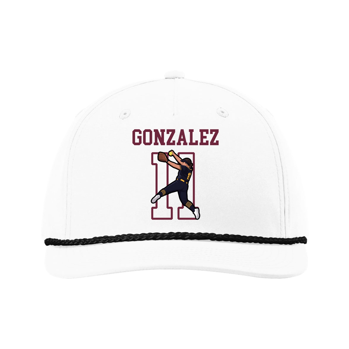 Five-Panel Classic Rope Cap — Shirsey in White
