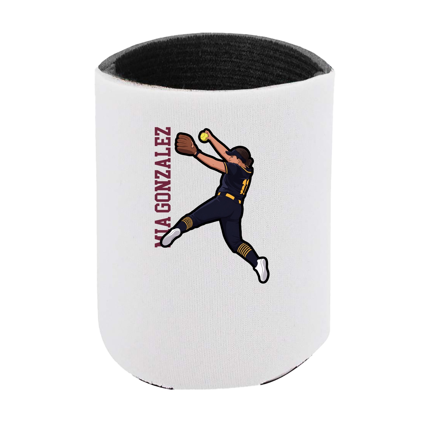 Can Holder — Name Vertical in White