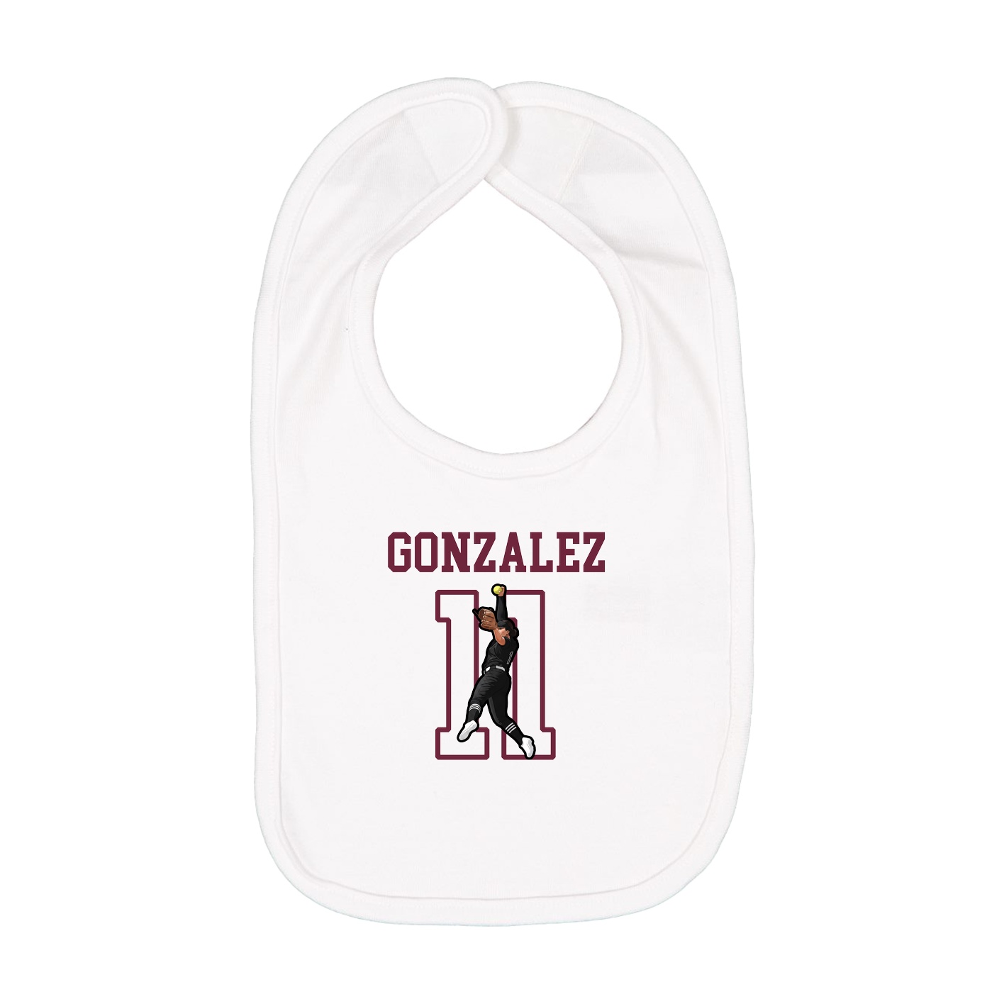 Infant Bib — Shirsey in White