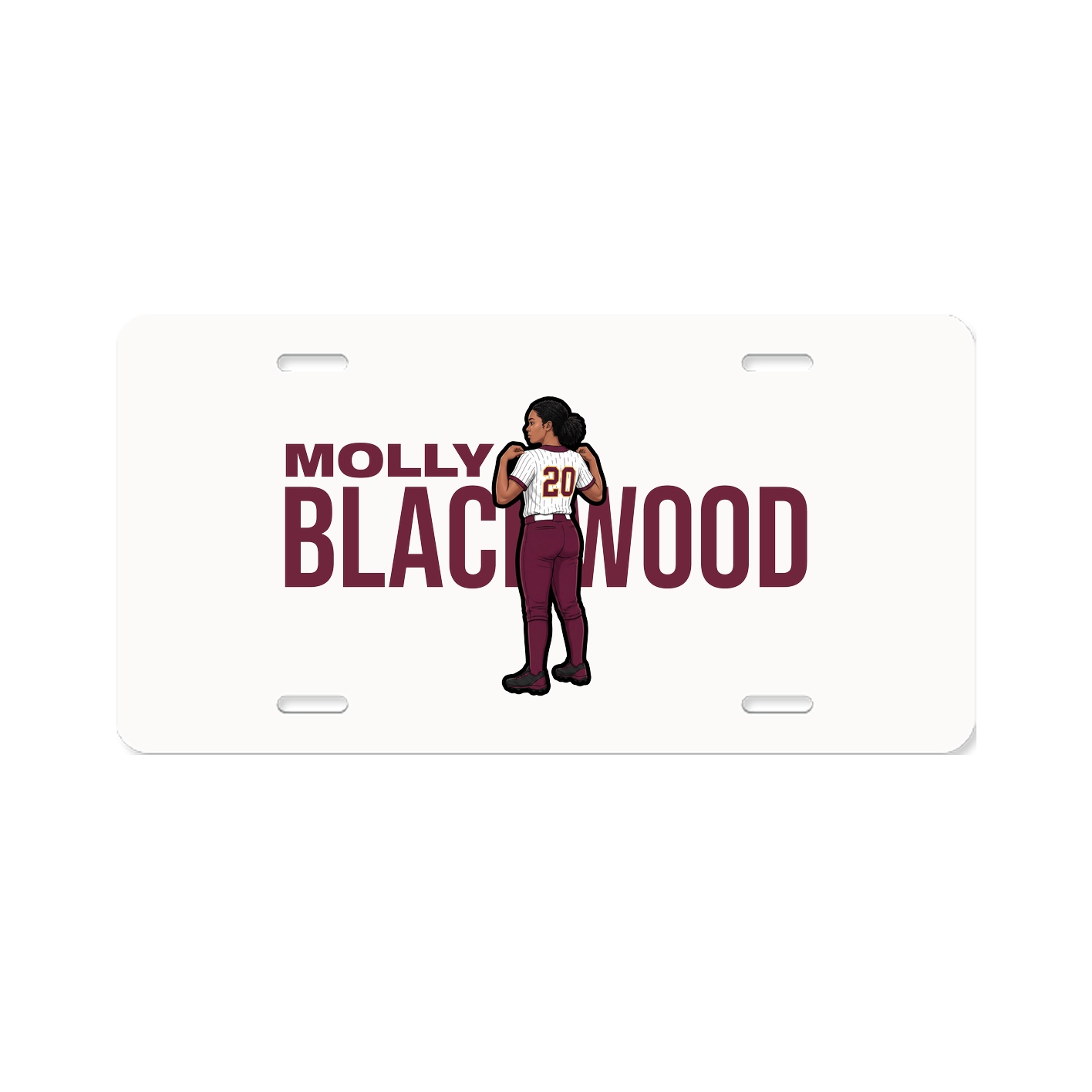 License Plate — Player Name in Classic