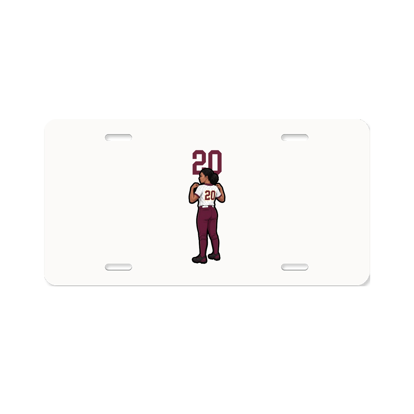 License Plate — Number Top in Classic