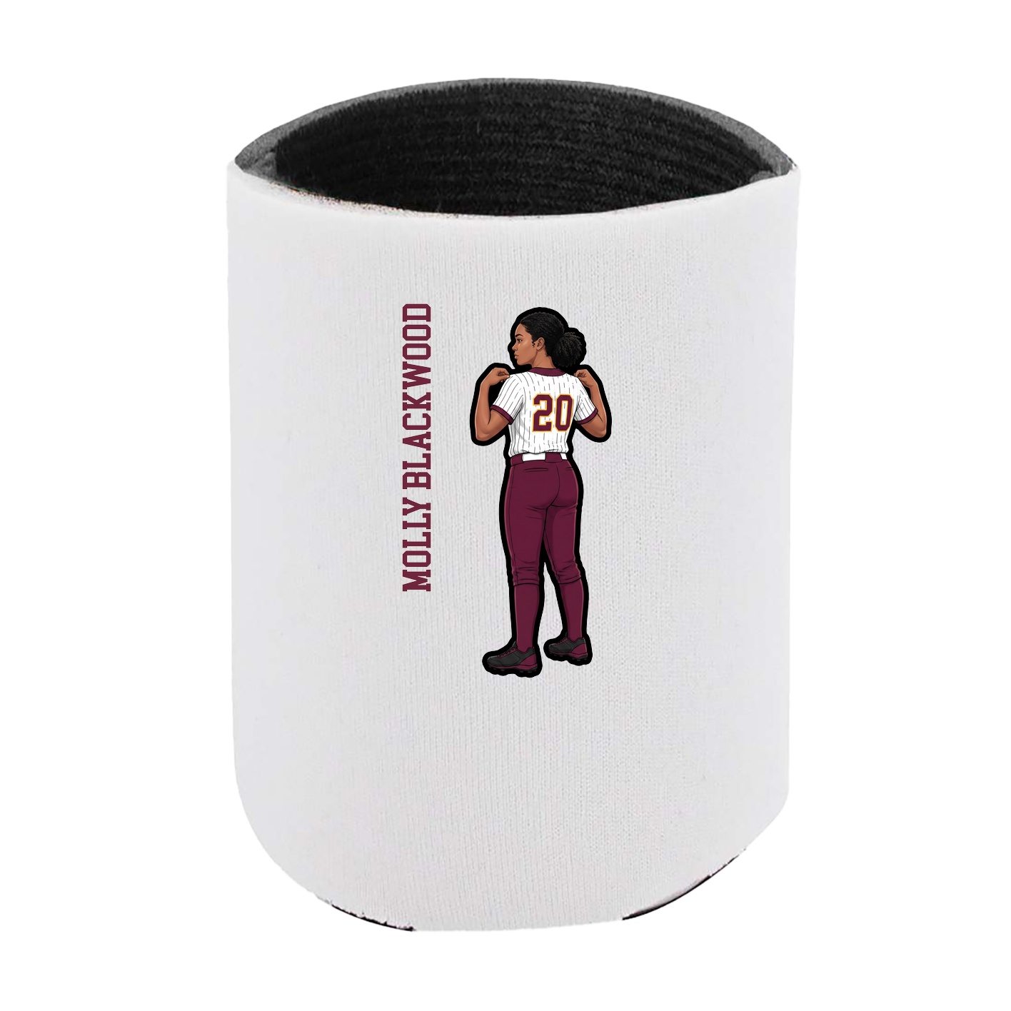 Can Holder — Name Vertical in White