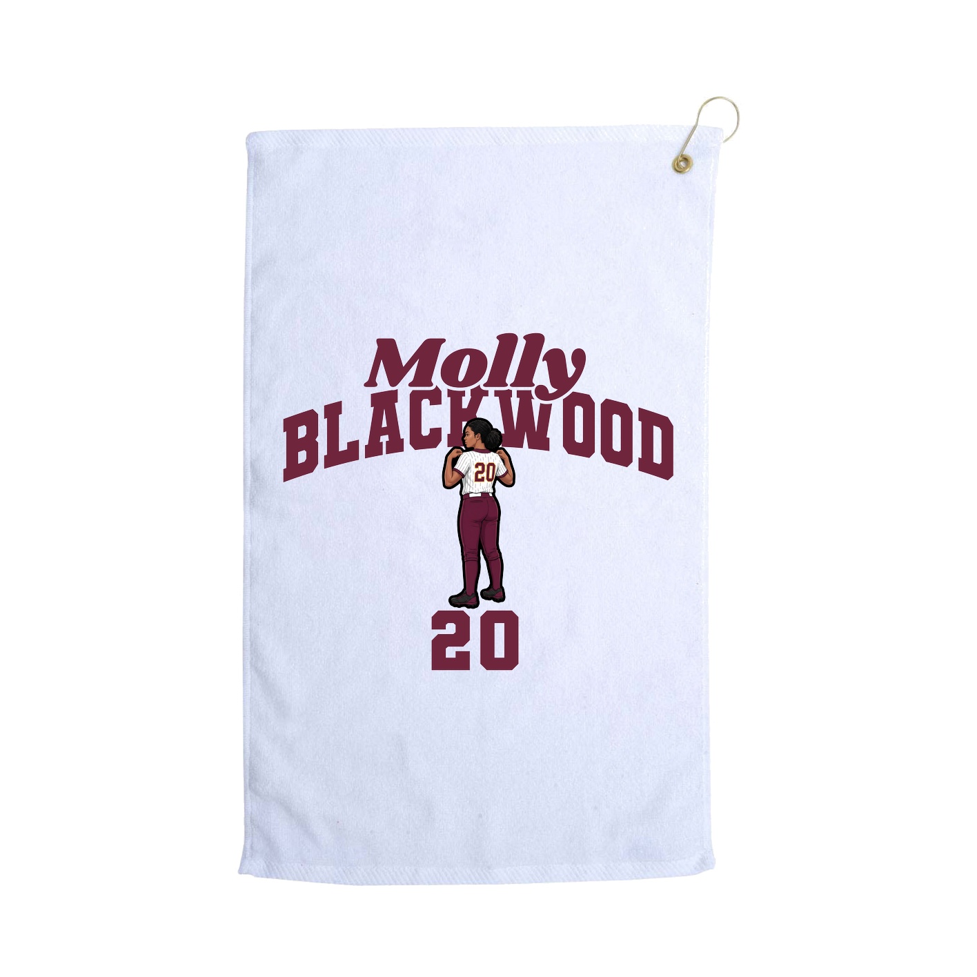 Golf Towel — Signature Arch in White