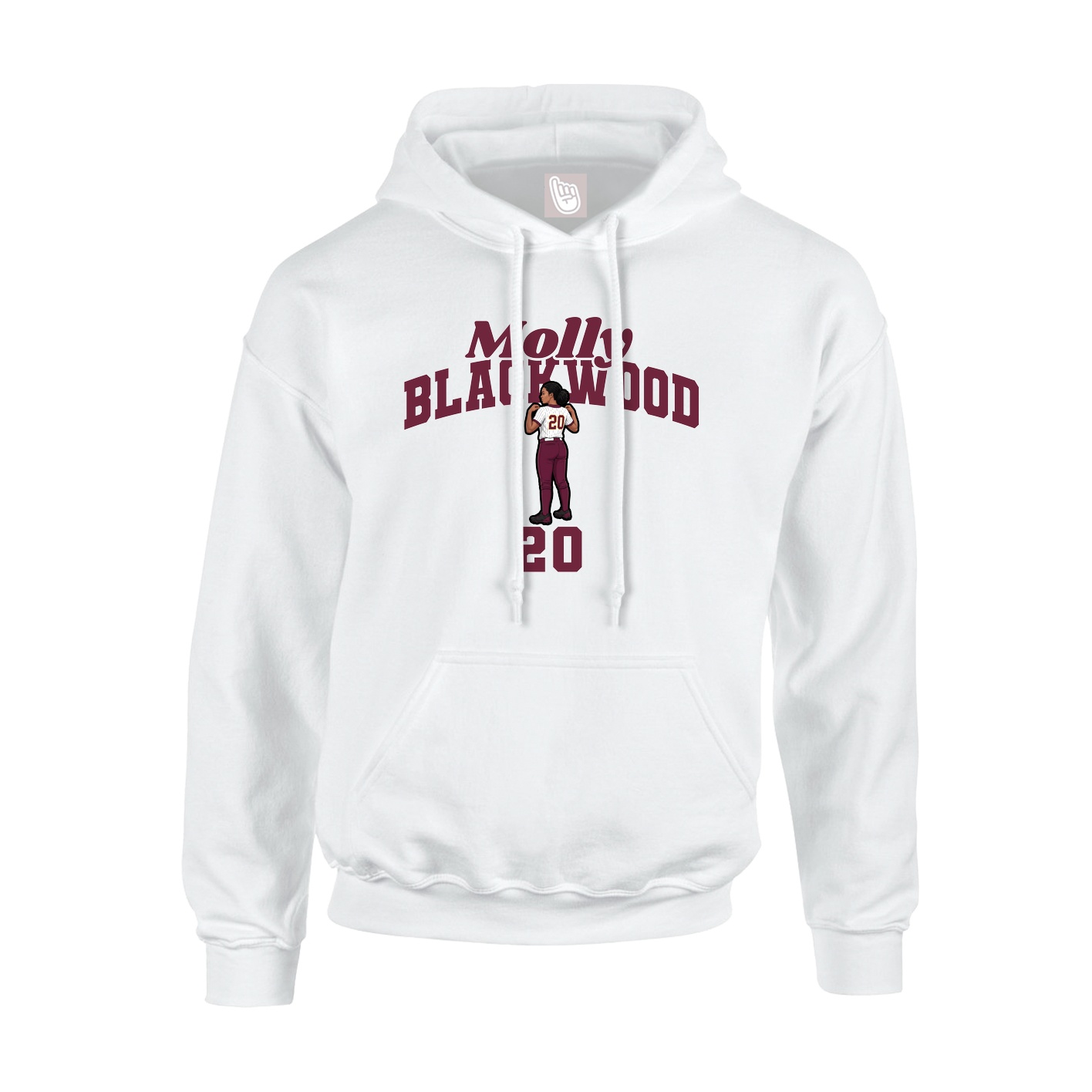 Hoodie — Signature Arch in White