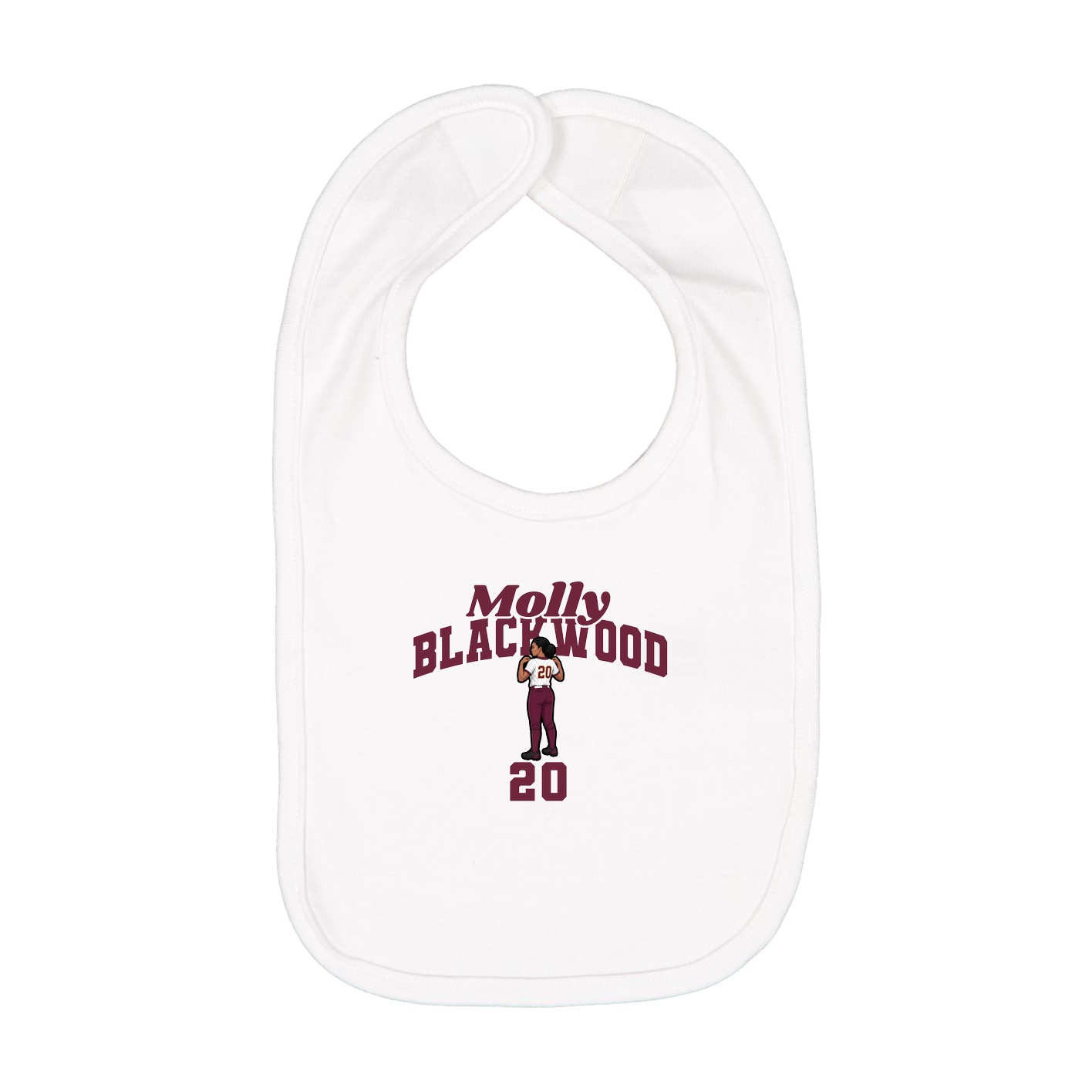 Infant Bib — Signature Arch in White