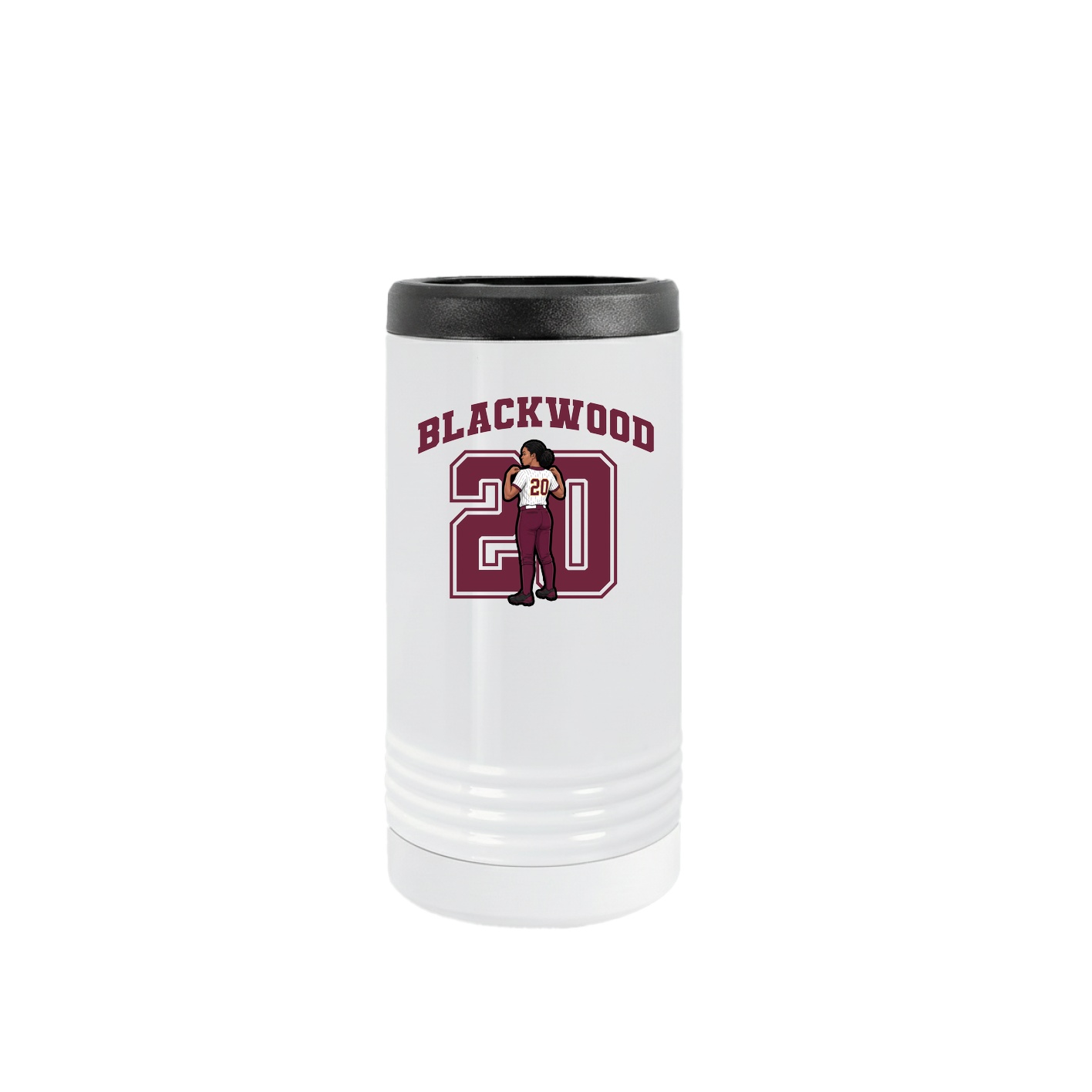 Slim Beverage Holder — Number in White