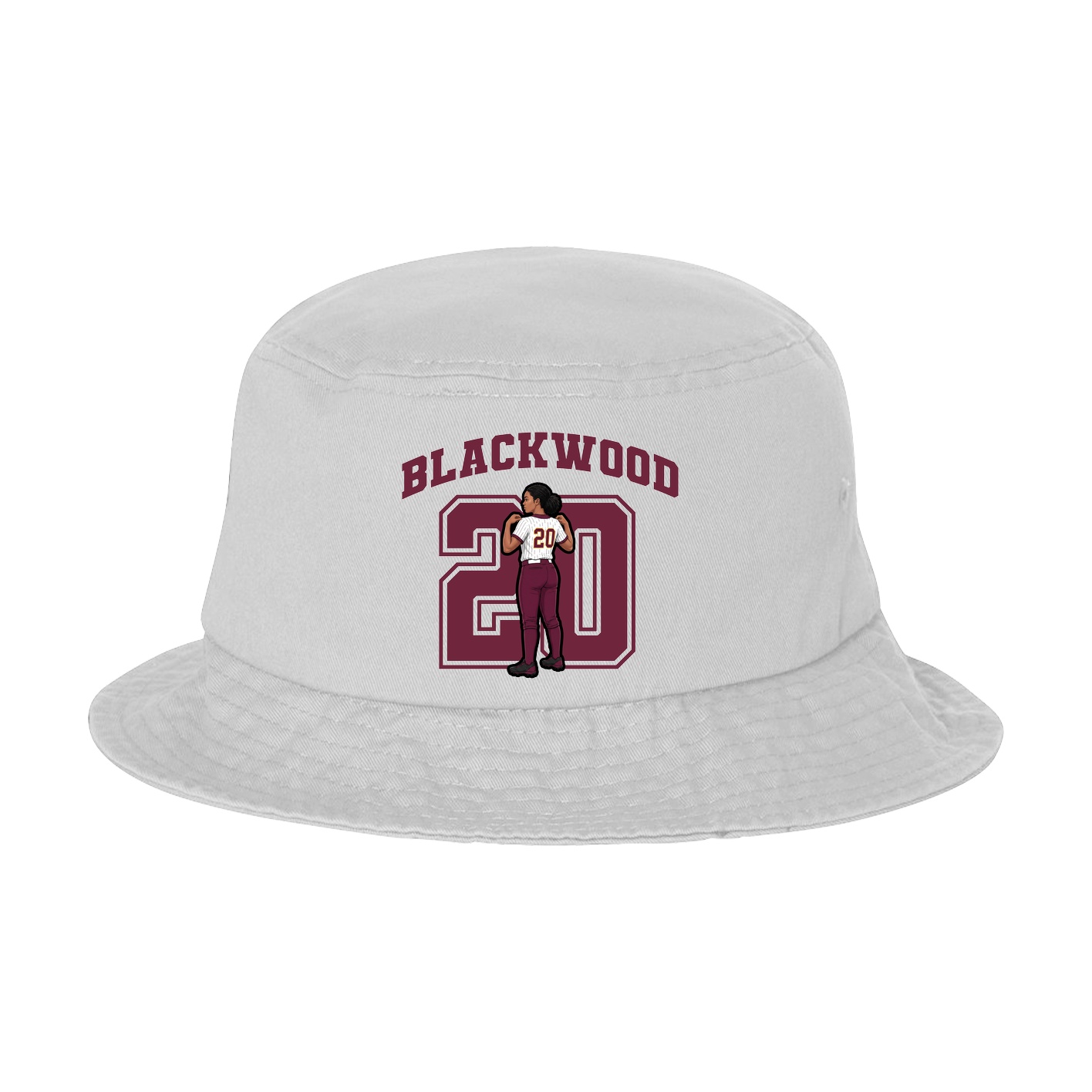Bucket Cap — Number in White