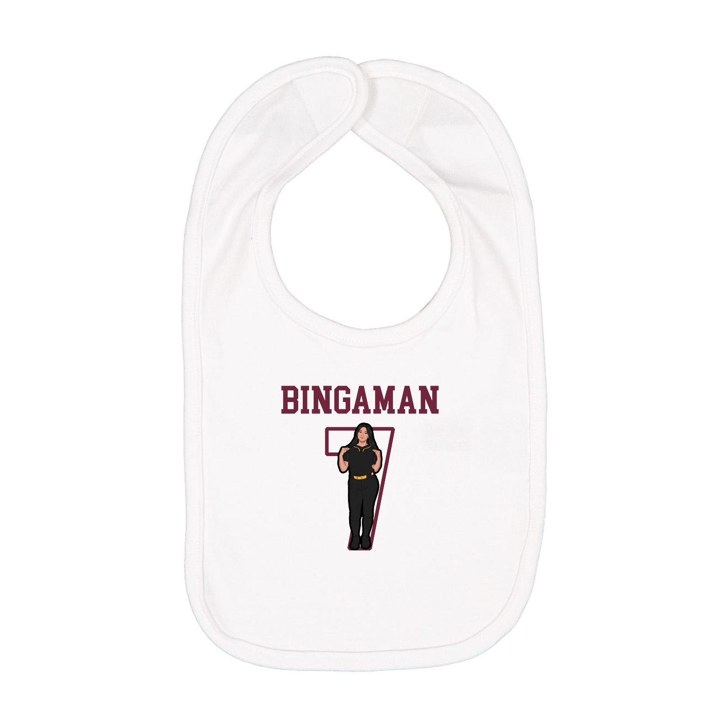Infant Bib — Shirsey in White