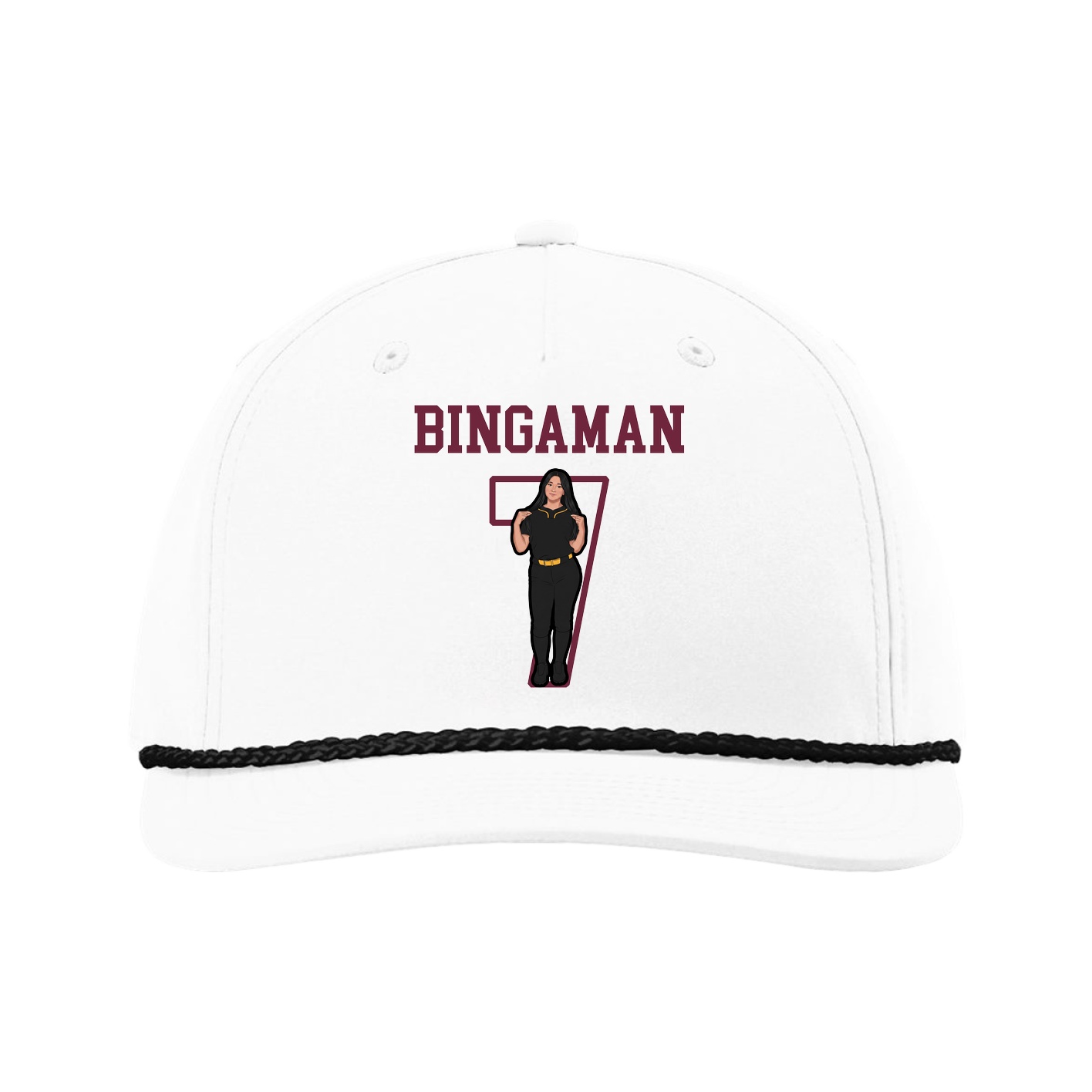 Five-Panel Classic Rope Cap — Shirsey in White
