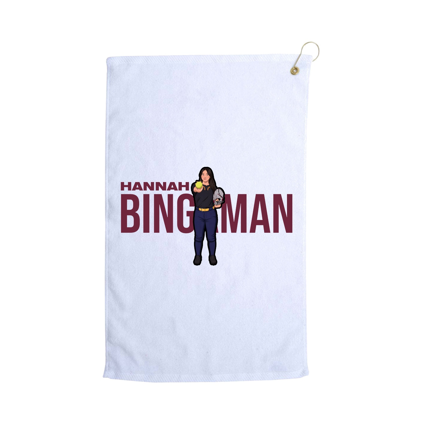 Golf Towel — Player Name in White