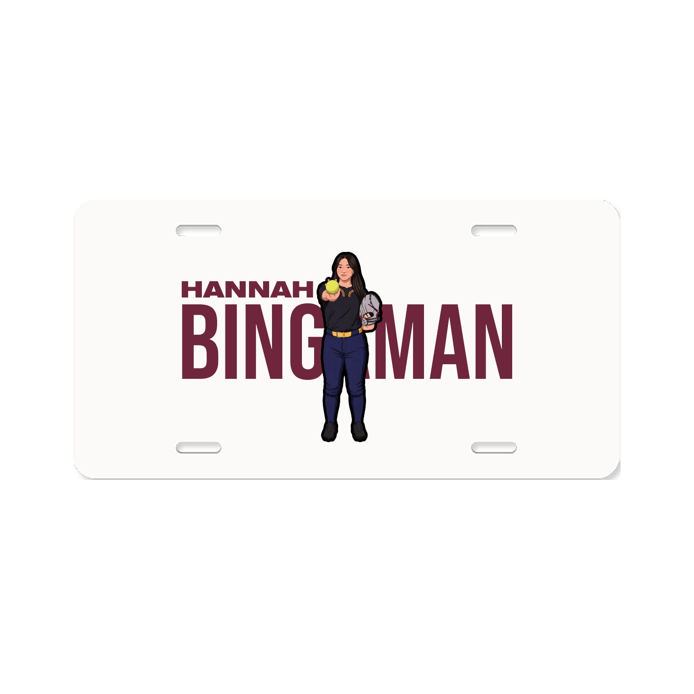 License Plate — Player Name in Classic