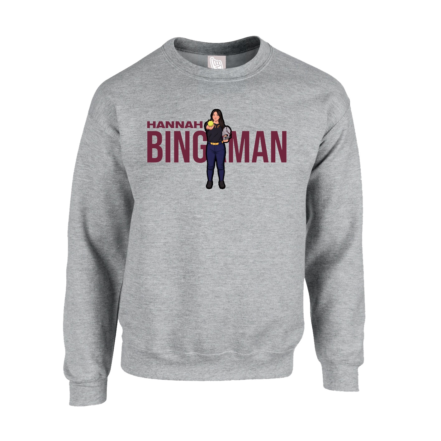Fleece Crew — Player Name in Grey