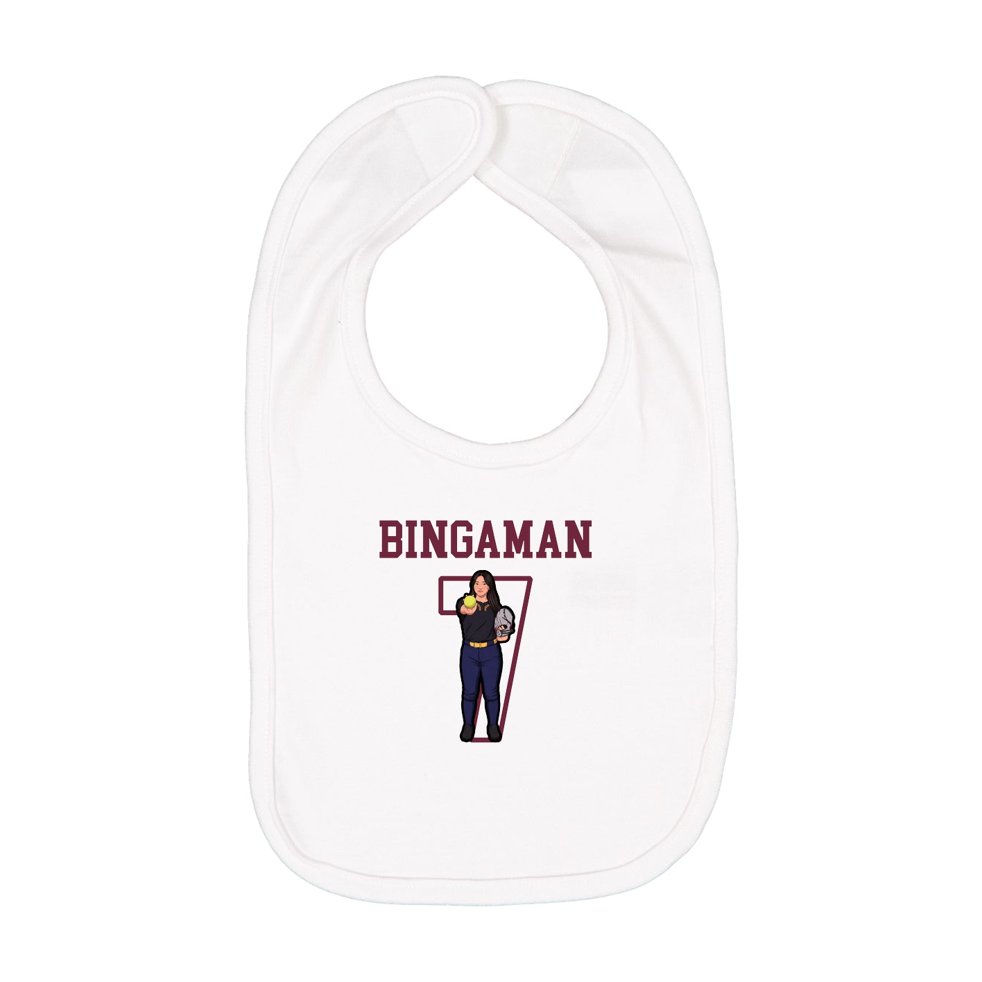 Infant Bib — Shirsey in White