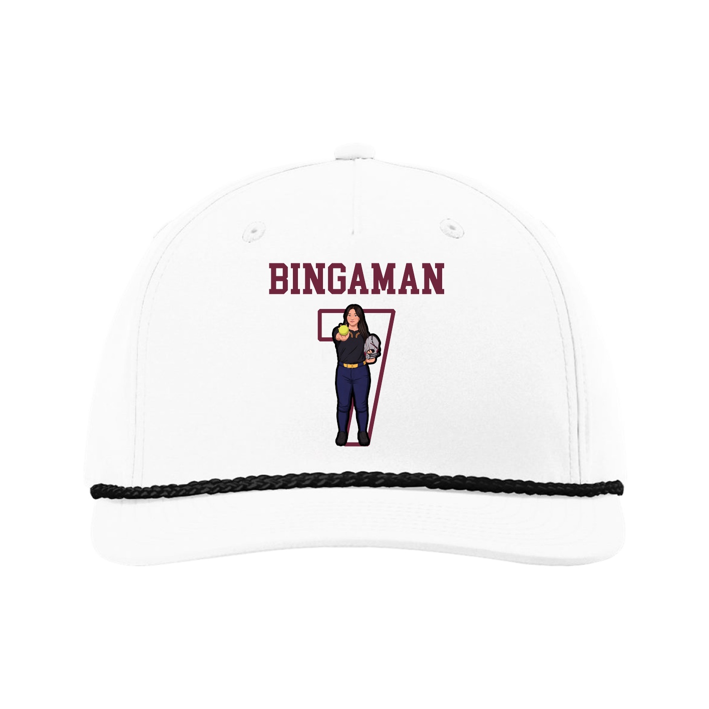 Five-Panel Classic Rope Cap — Shirsey in White