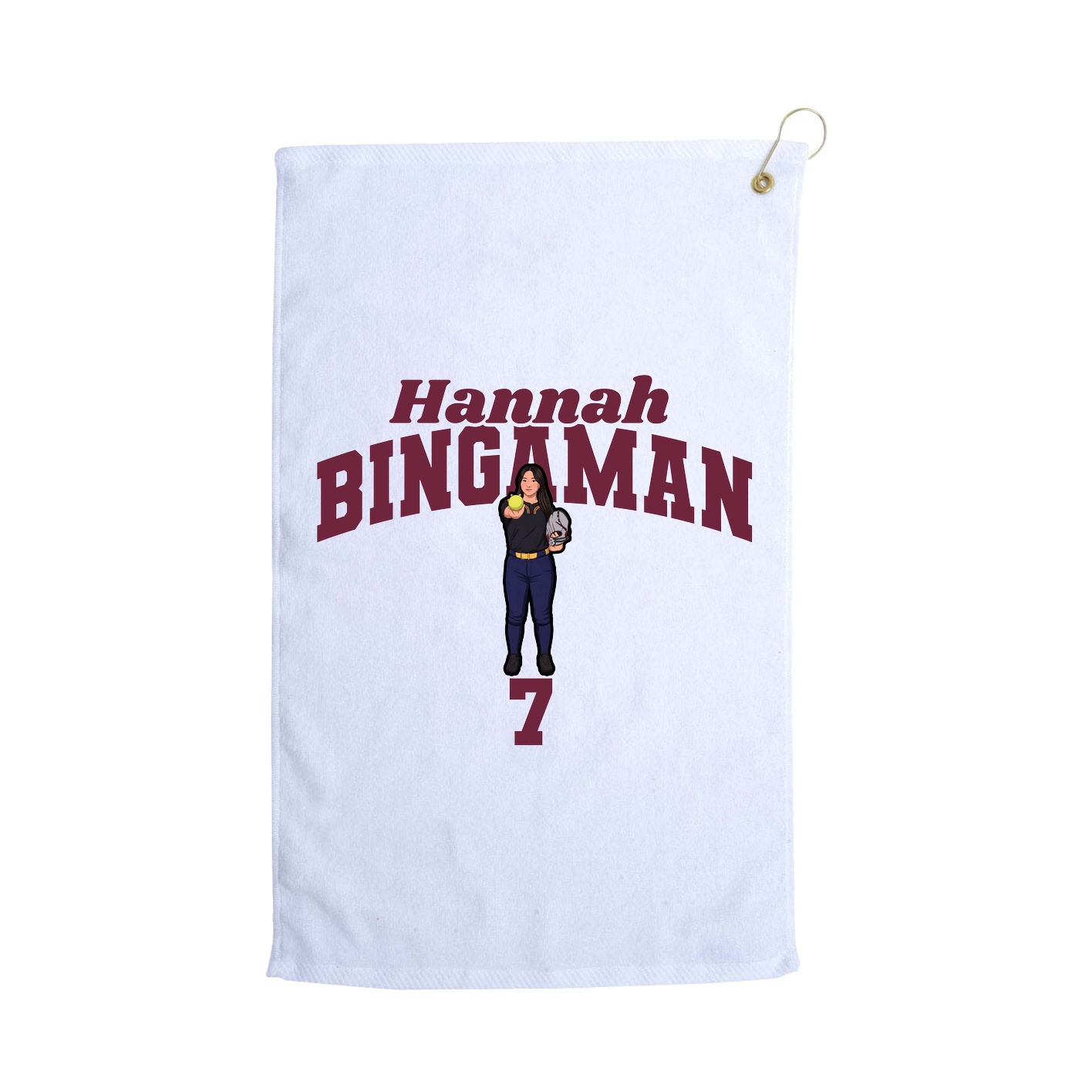 Golf Towel — Signature Arch in White
