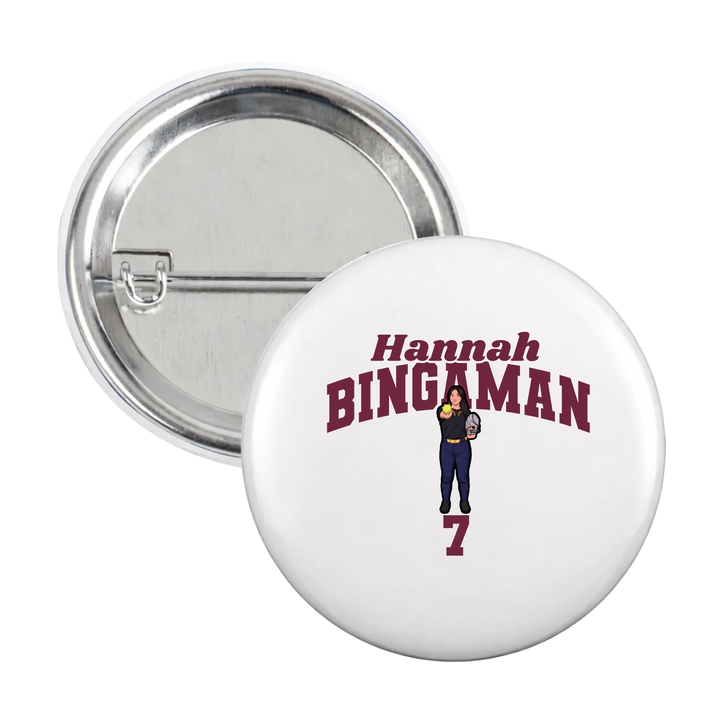 Game Day Button — Signature Arch in White
