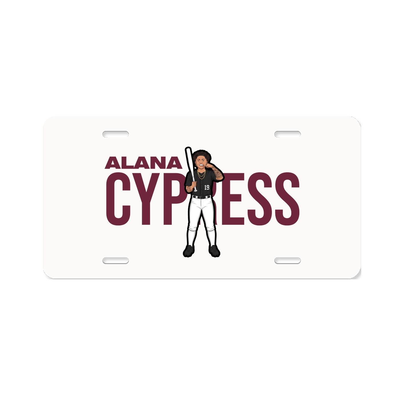 License Plate — Player Name in Classic