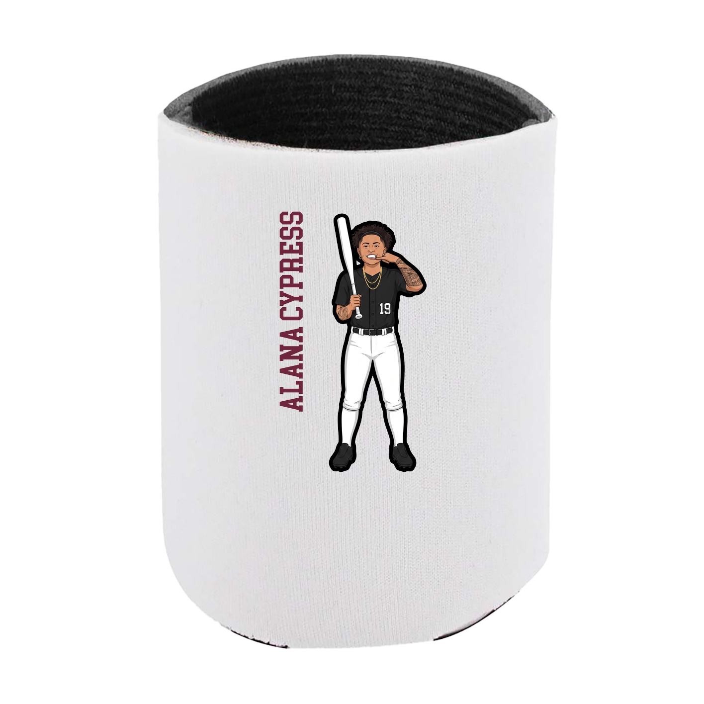 Can Holder — Name Vertical in White