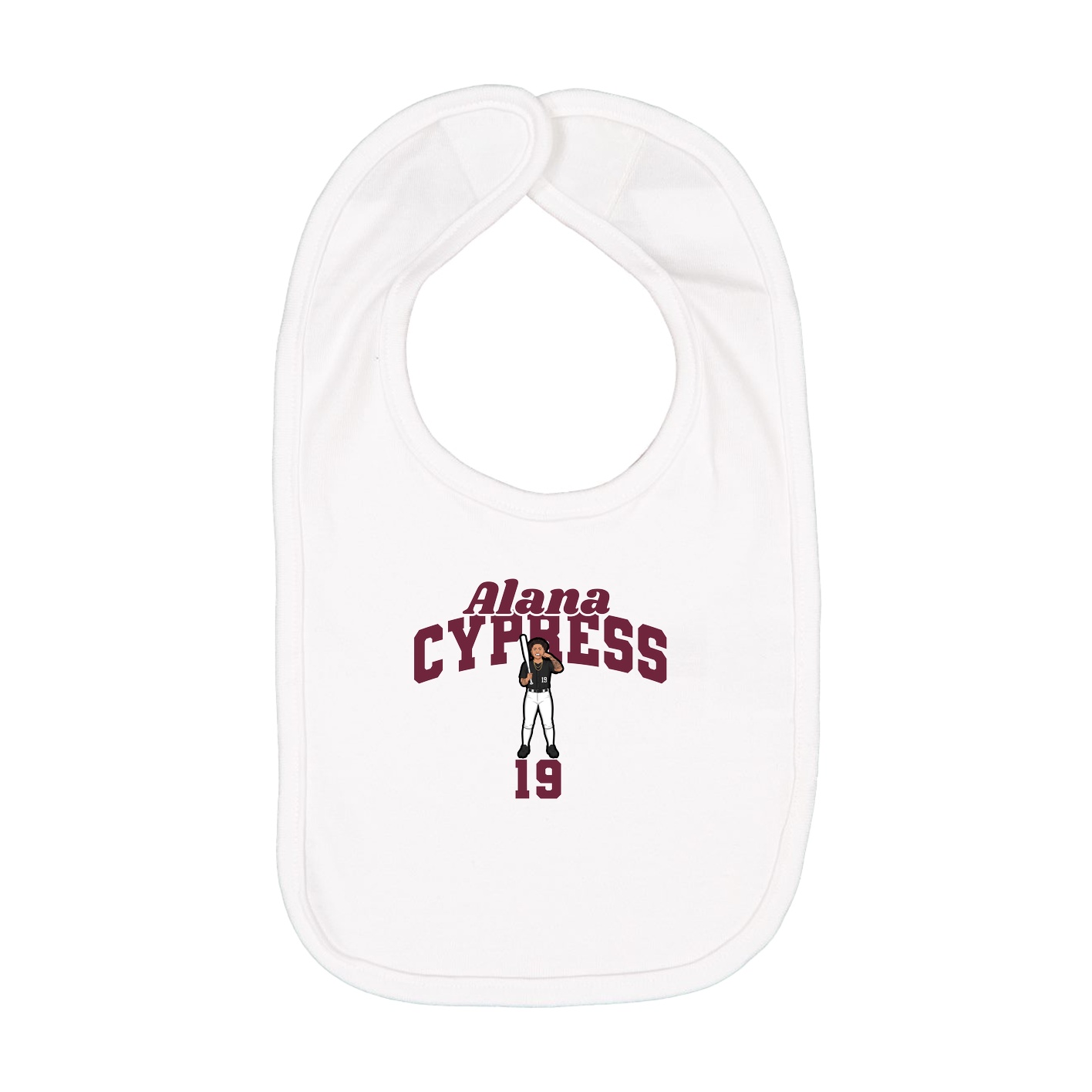 Infant Bib — Signature Arch in White