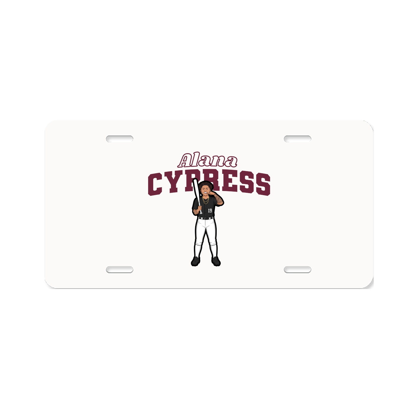 License Plate — Name Arch in Classic