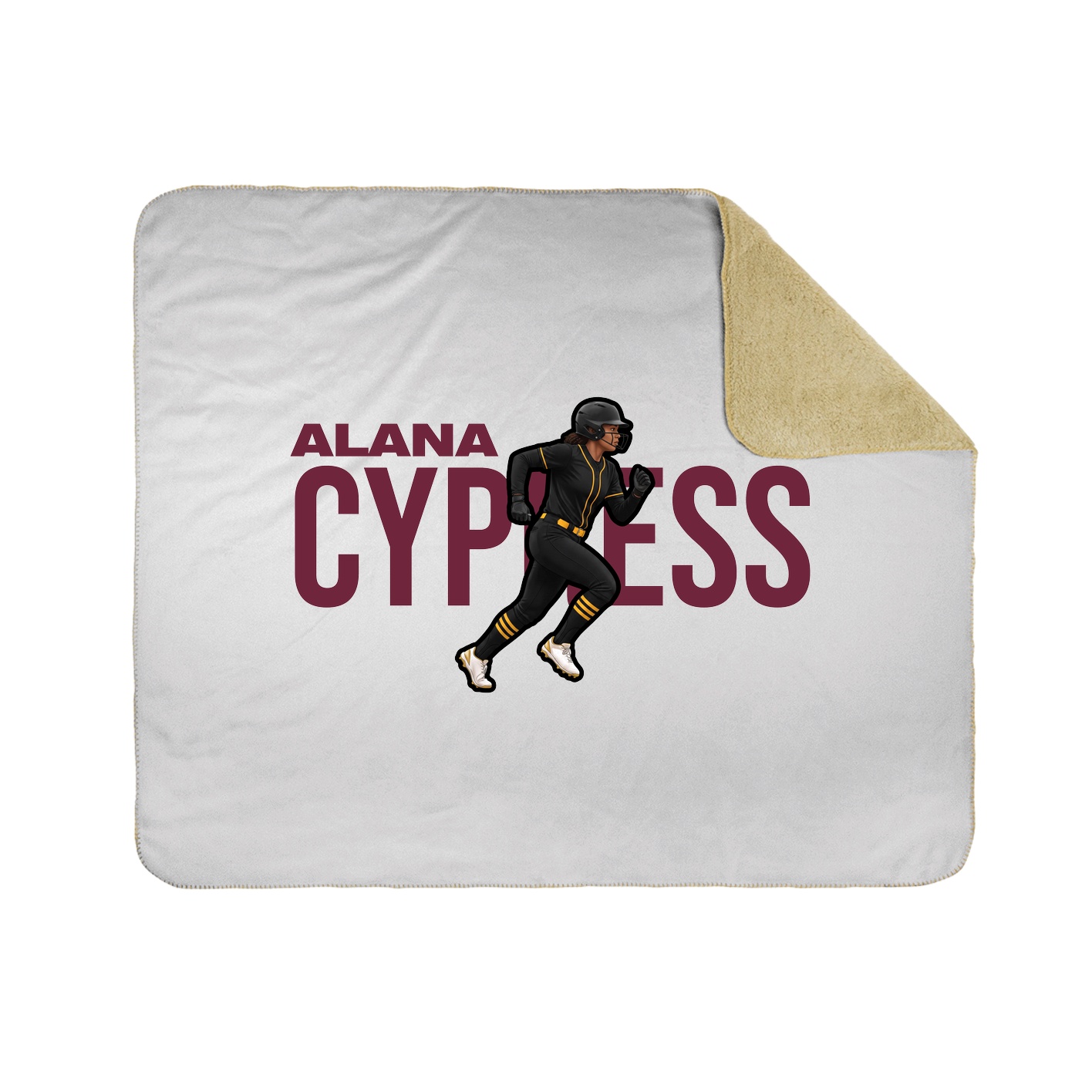 Throw Blanket — Player Name in White