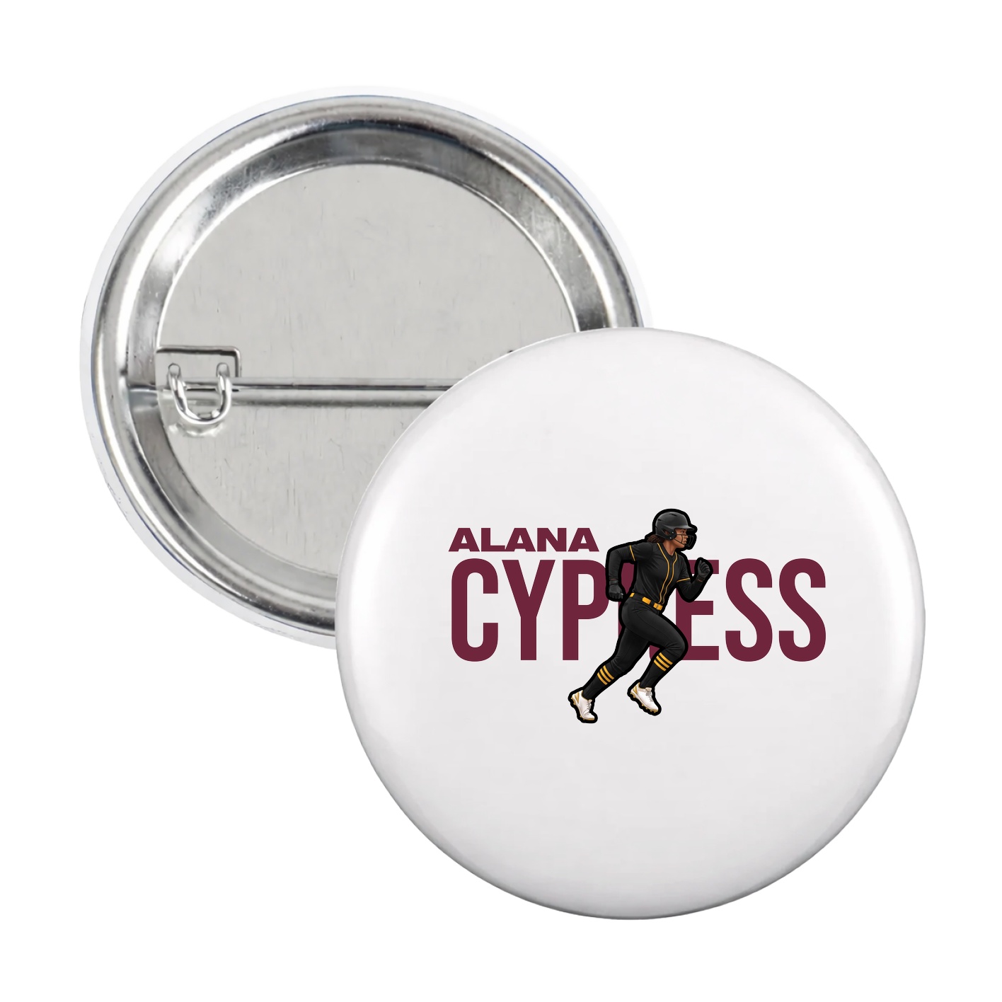 Game Day Button — Player Name in White
