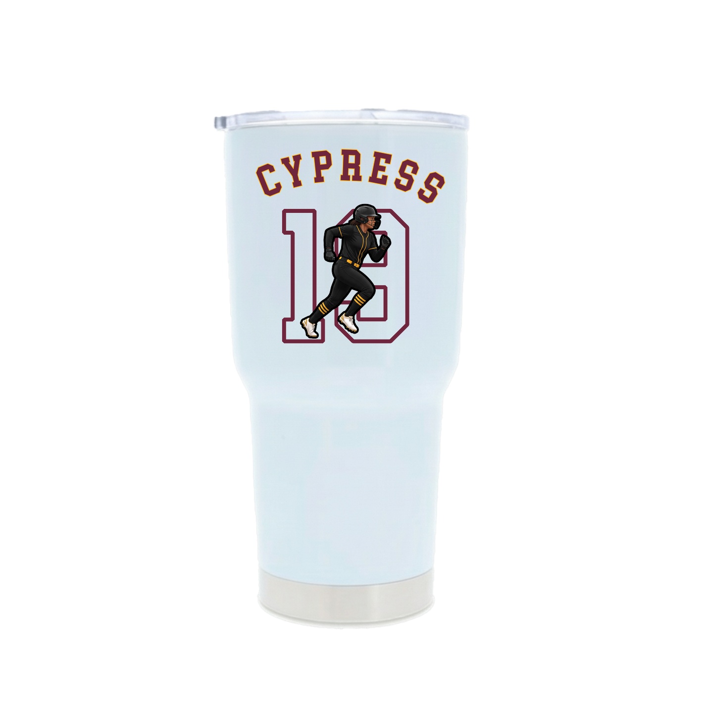 30oz Stainless Steel Tumbler — Shirsey Arch in White