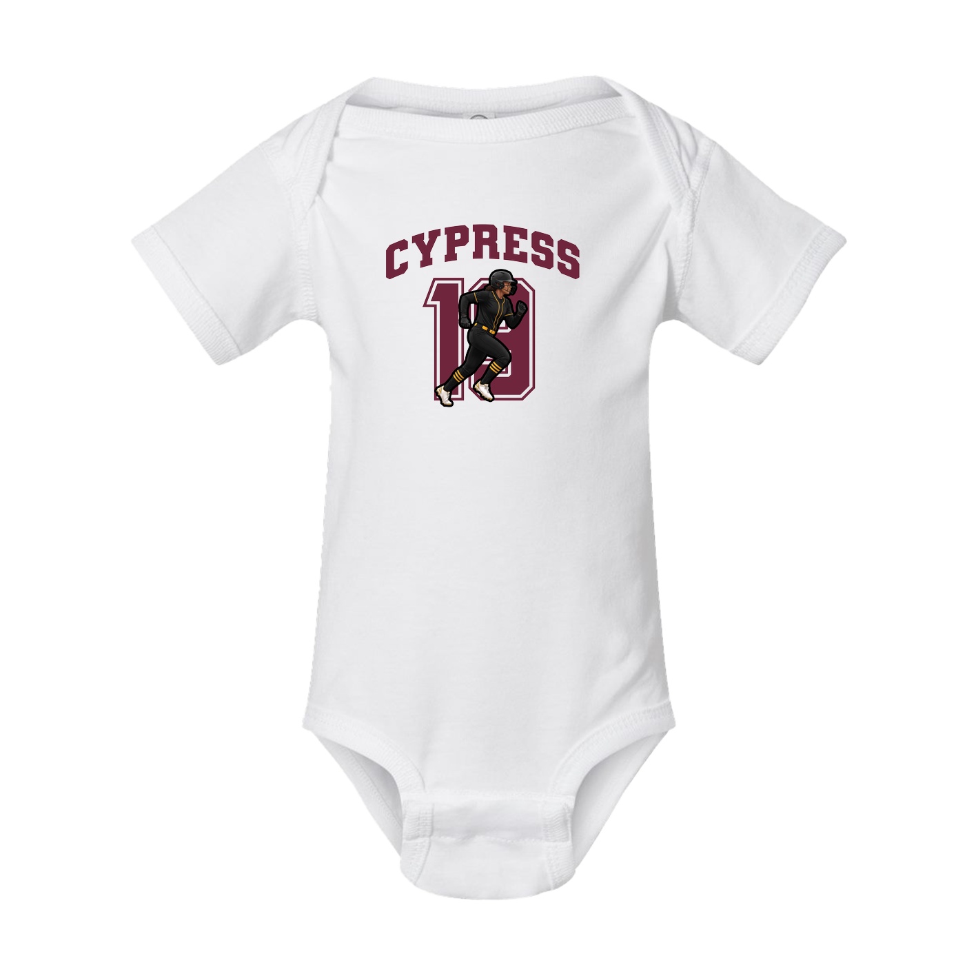 Baby Onesie — Number in White