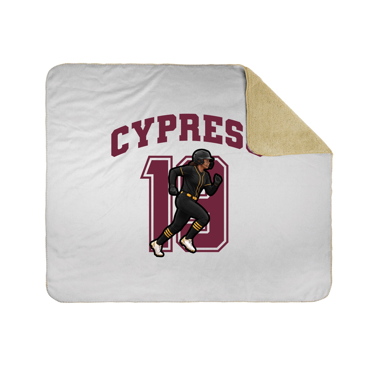Throw Blanket — Number in White