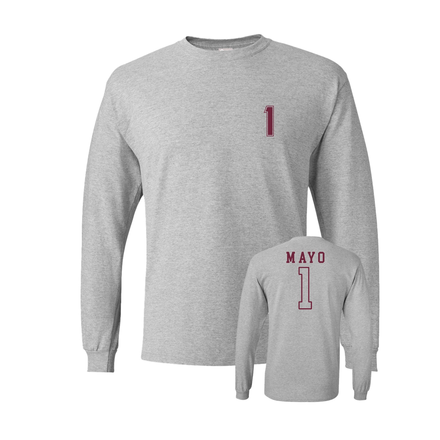 Long Sleeve Tee — Chest Back in Grey