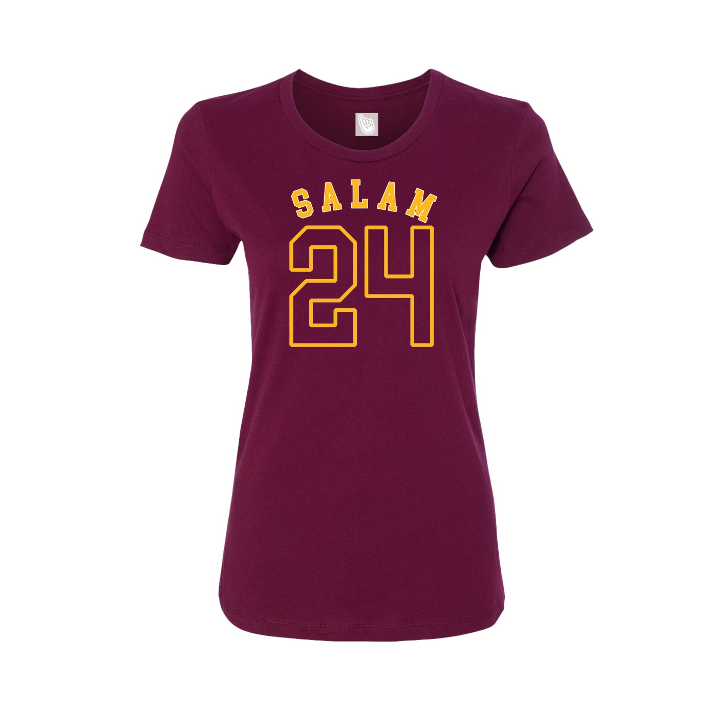 Fitted Women's Tee — Shirsey Arch in Maroon