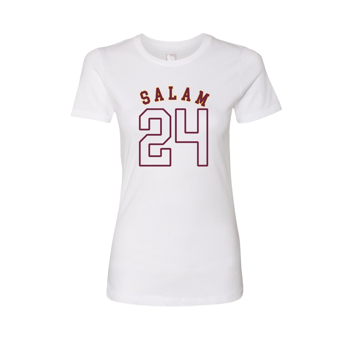 Fitted Women's Tee — Shirsey Arch in White