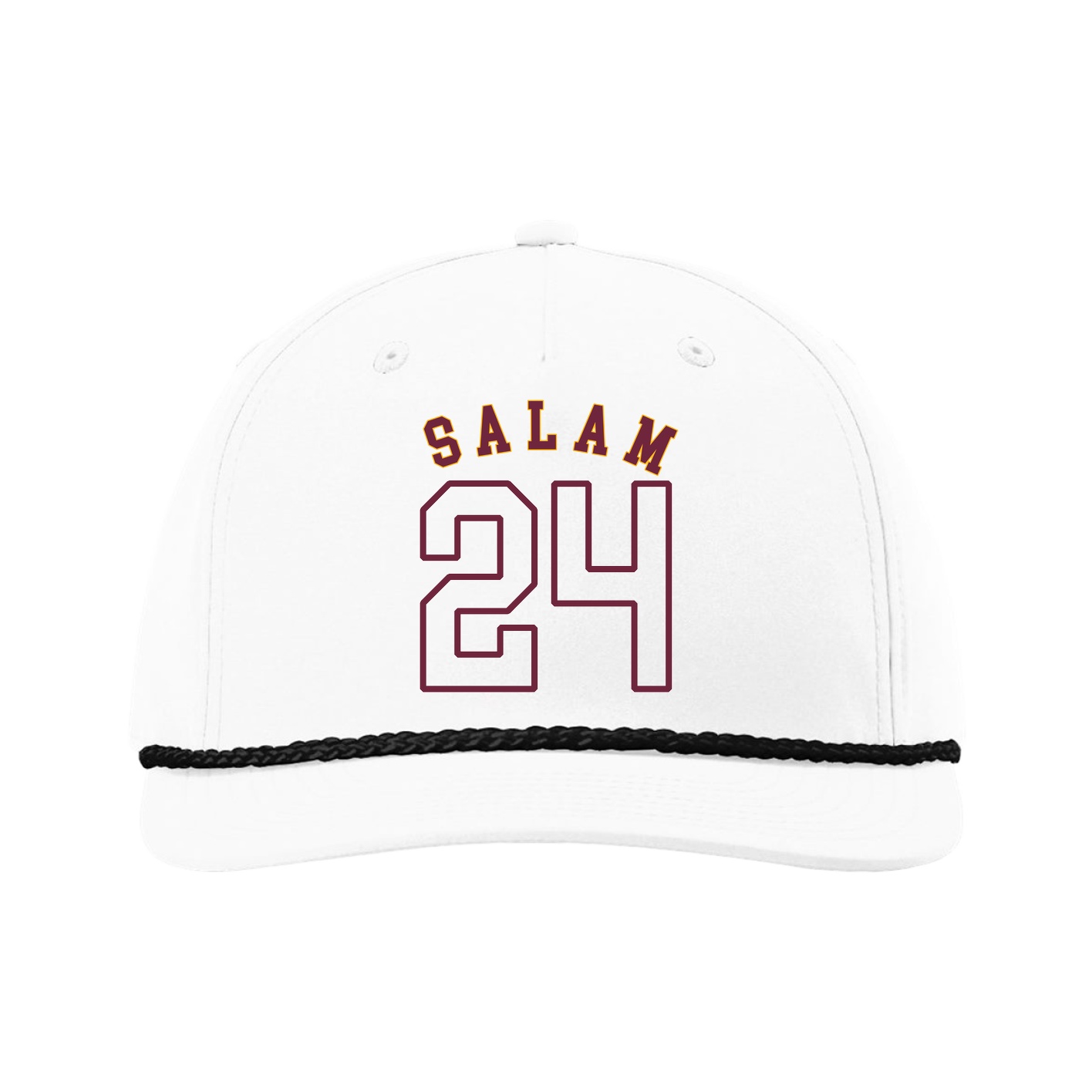 Five-Panel Classic Rope Cap — Shirsey Arch in White
