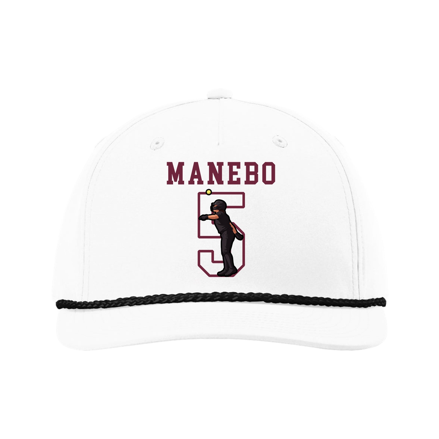 Five-Panel Classic Rope Cap — Shirsey in White
