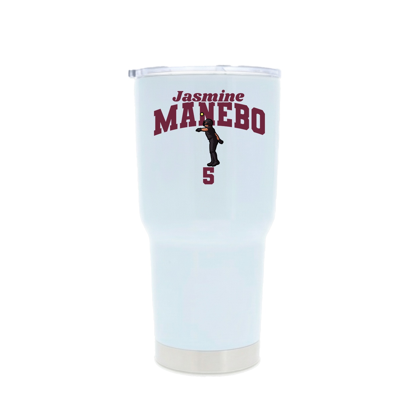 30oz Stainless Steel Tumbler — Signature Arch in White