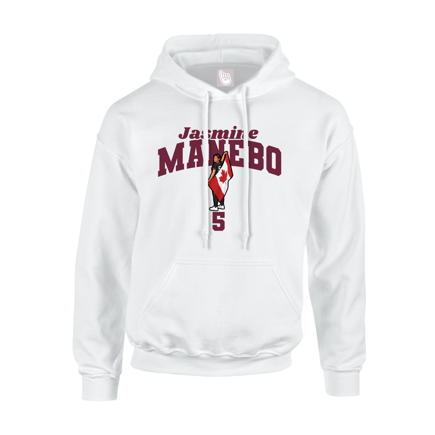 Youth Hoodie — Signature Arch in White