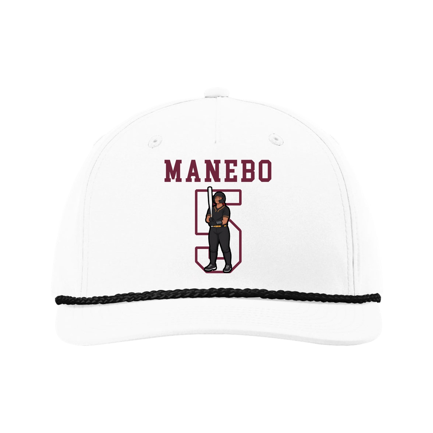 Five-Panel Classic Rope Cap — Shirsey in White