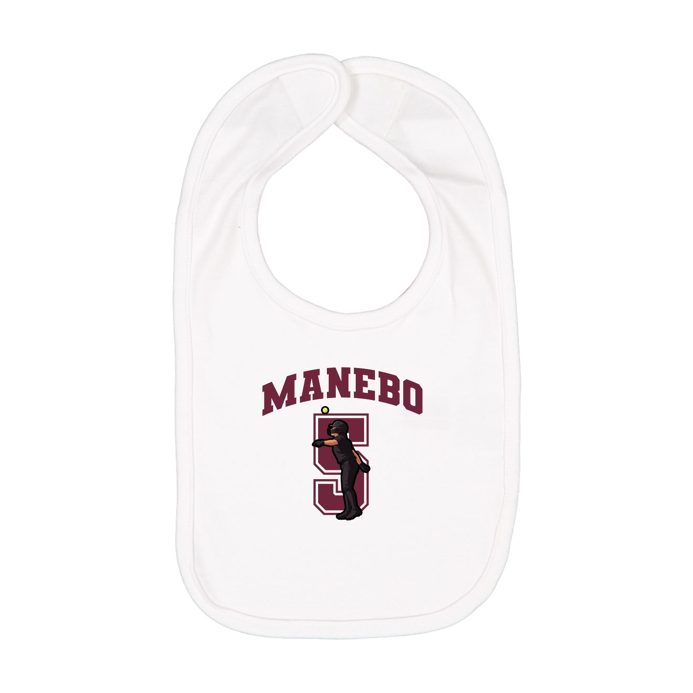 Infant Bib — Number in White