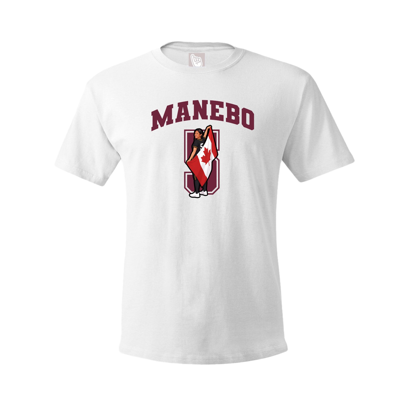 Youth Tee — Number in White
