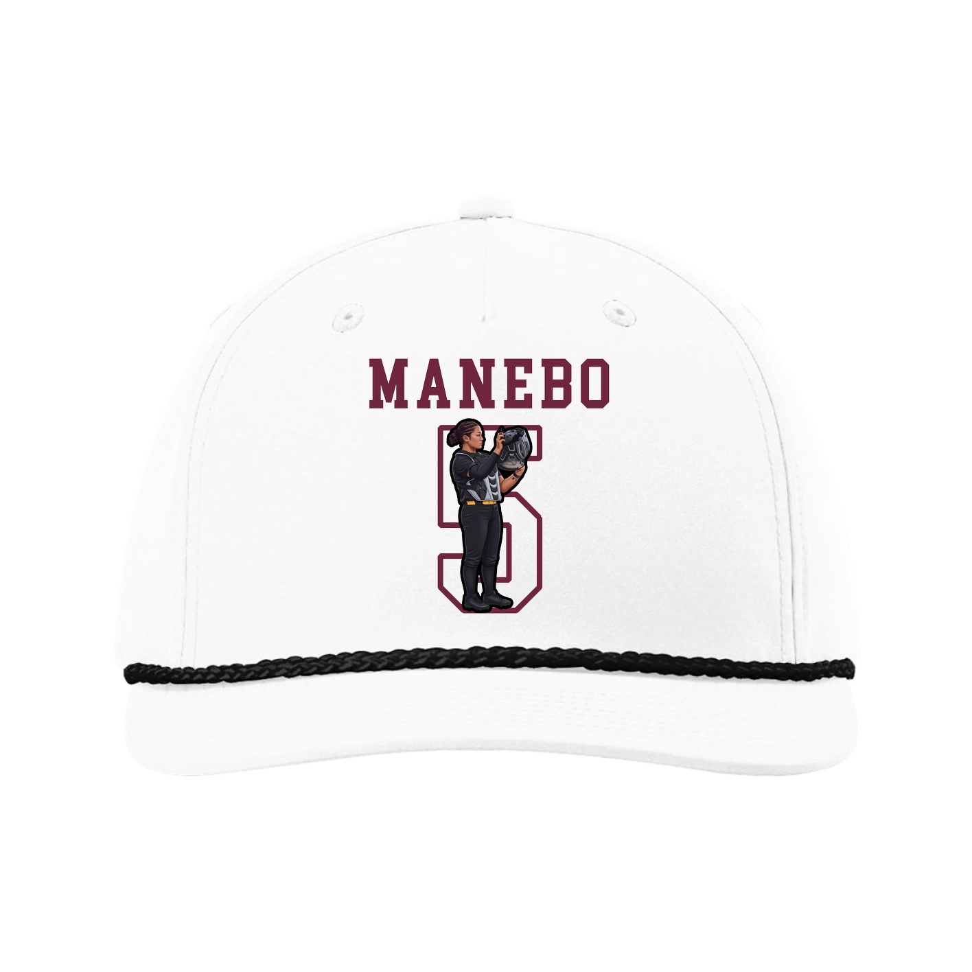 Five-Panel Classic Rope Cap — Shirsey in White
